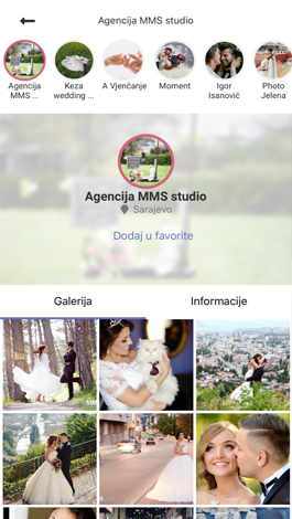 Wedding Time Aplikacija - MMS Studio Galerija
